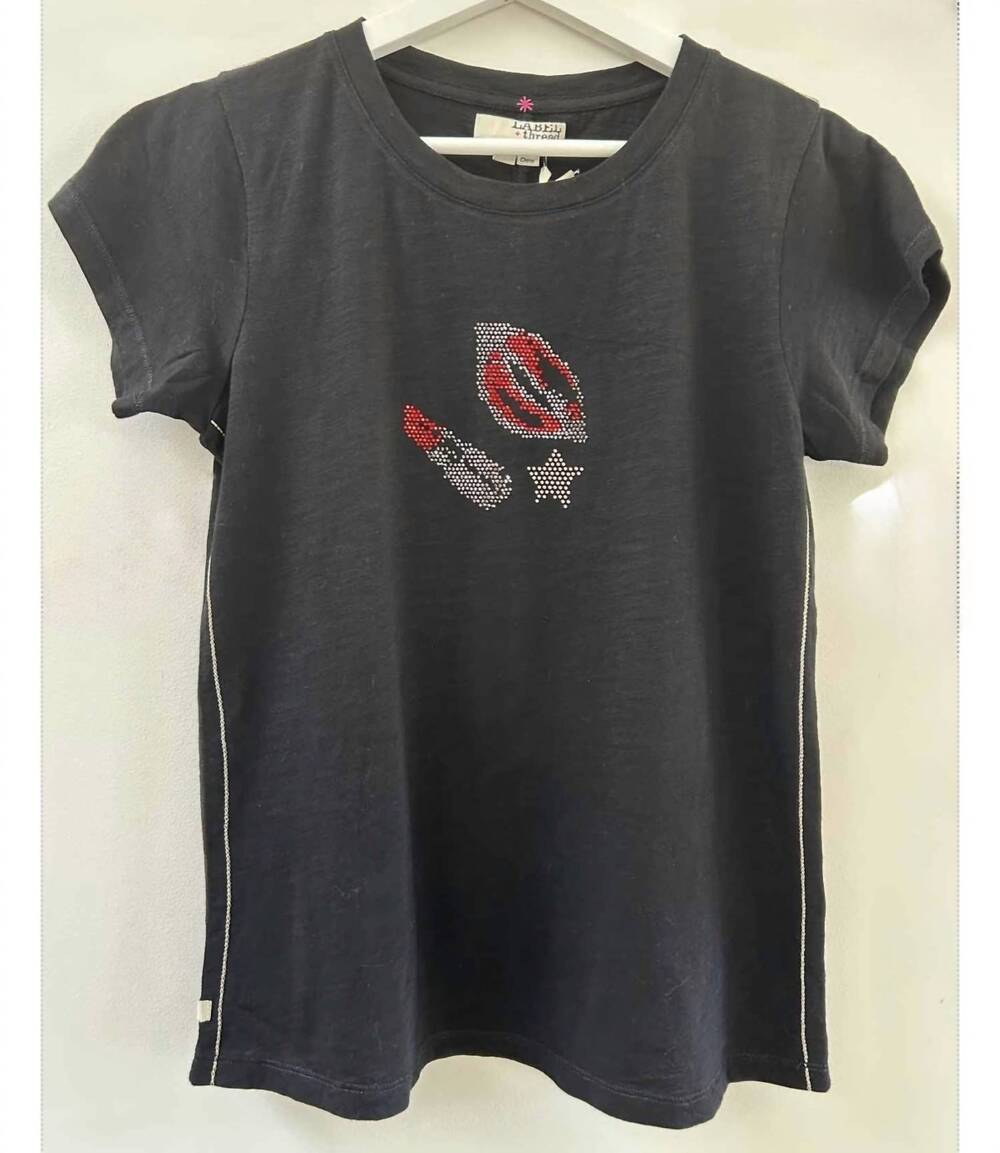 NEW LABEL+THREAD women's graphic ava tee in hot lips